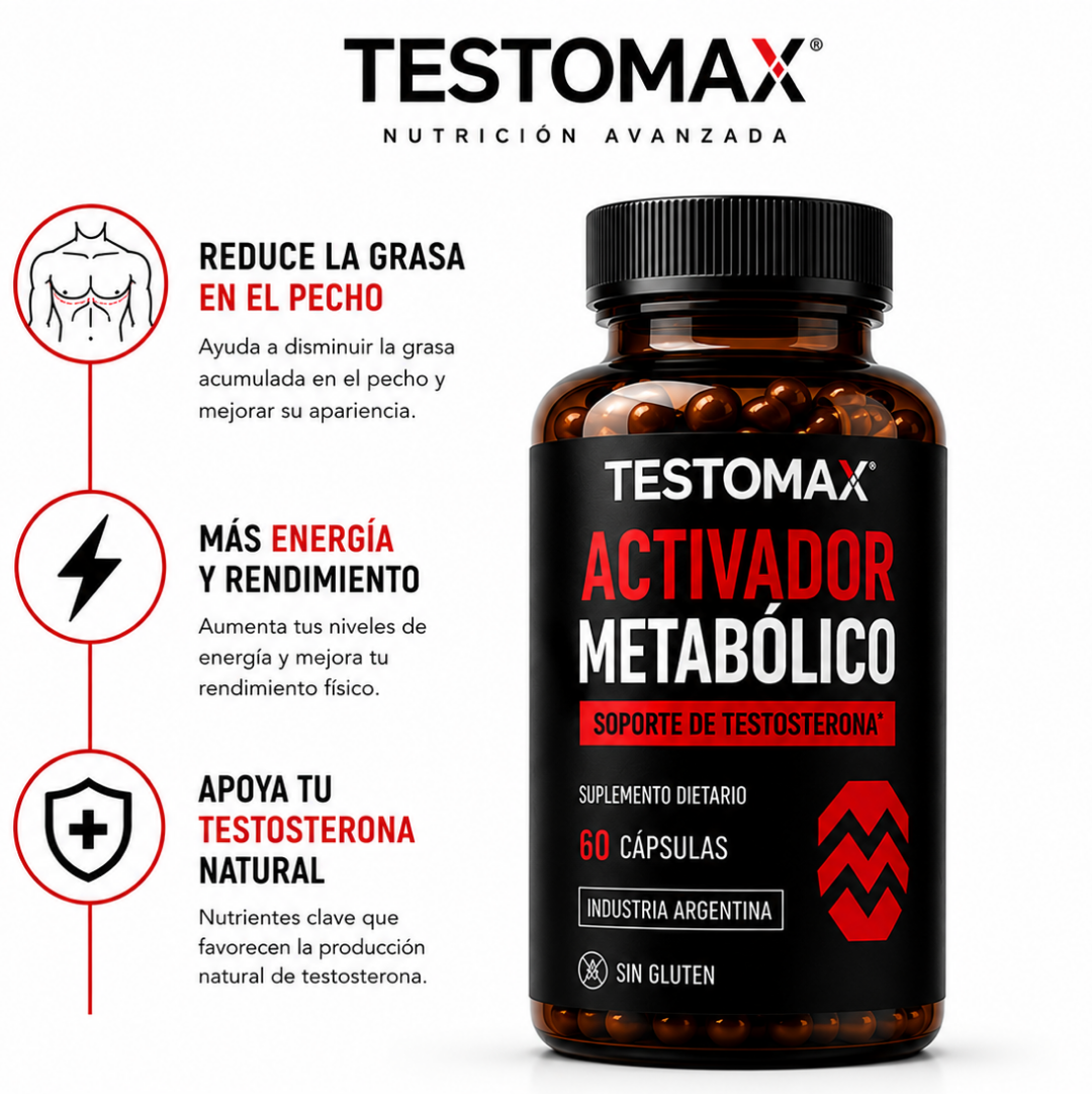 TestoMax™ | Reduce Naturalmente la Grasa del Pecho y Recupera tu Testosterona