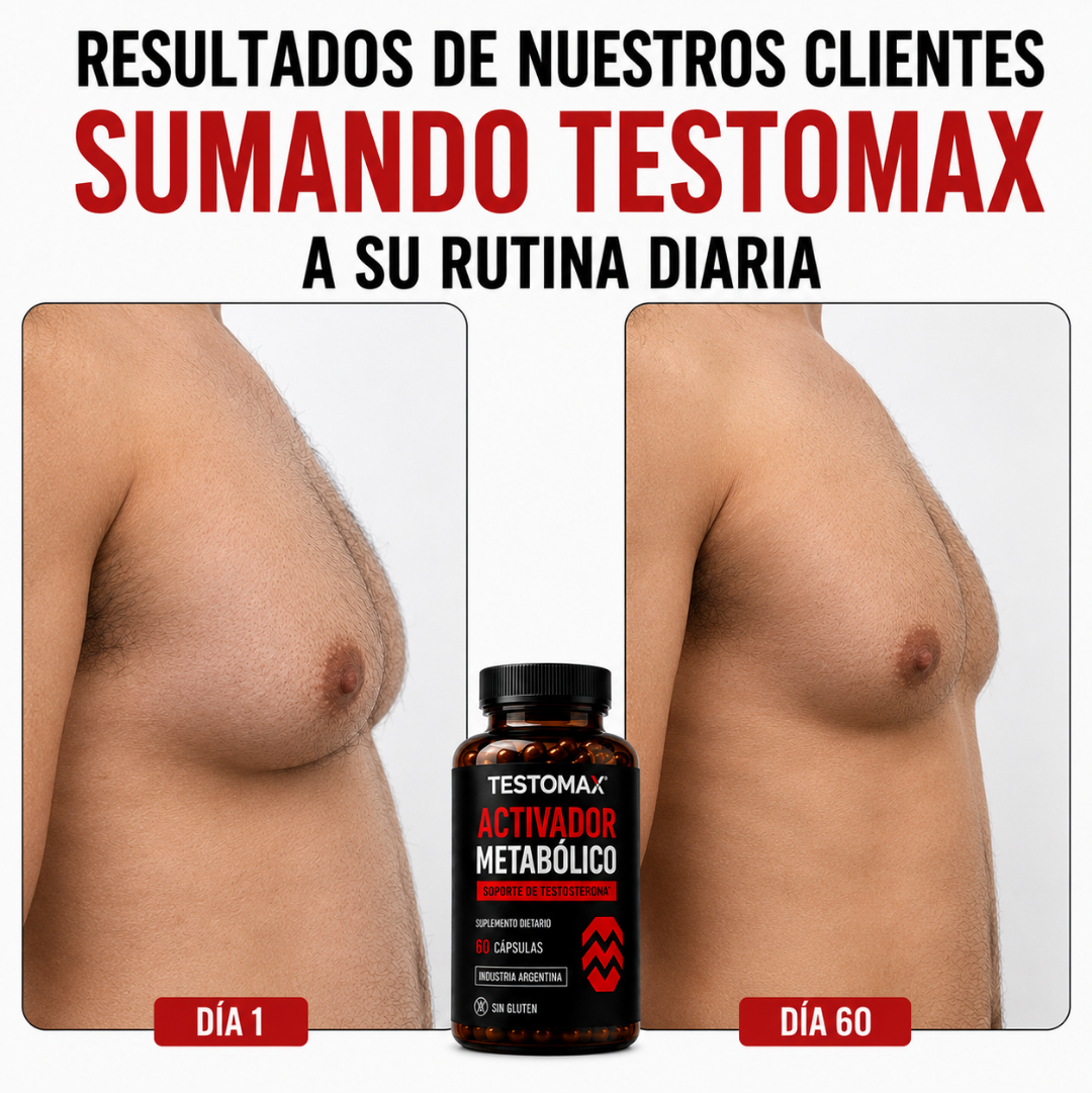 TestoMax™ | Reduce Naturalmente la Grasa del Pecho y Recupera tu Testosterona